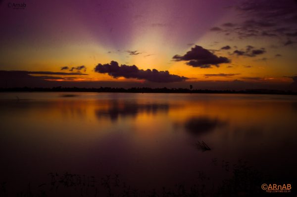 Rays at sunset